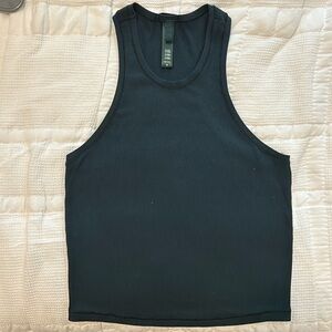 Skims Soft Lounge Racer Tank in dark teal green